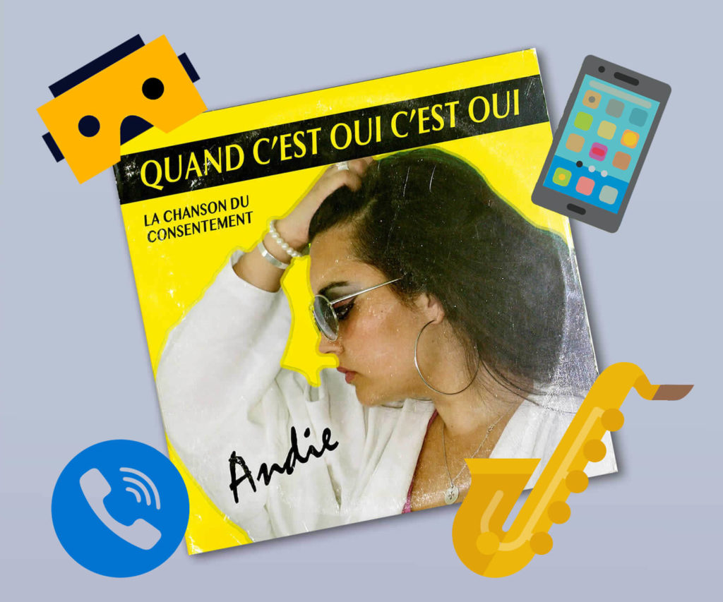 Quand c'est oui c'est oui
Une chanson déjantée, dans l’esprit des années 80, qui diffuse des messages de prévention par la dérision, en sensibilisant les jeunes à la notion de consentement à une relation sexuelle.